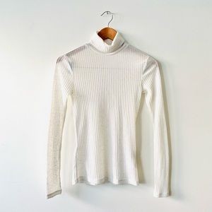 NEW Pieces Roll Neck Top in Cream